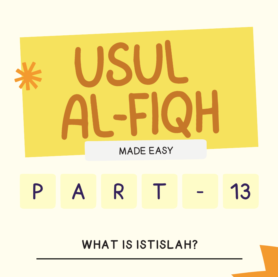 Usul-Al-Fiqh Made Easy (Part 13) - What is Istislaah (Masalih Al-Mursalah)?