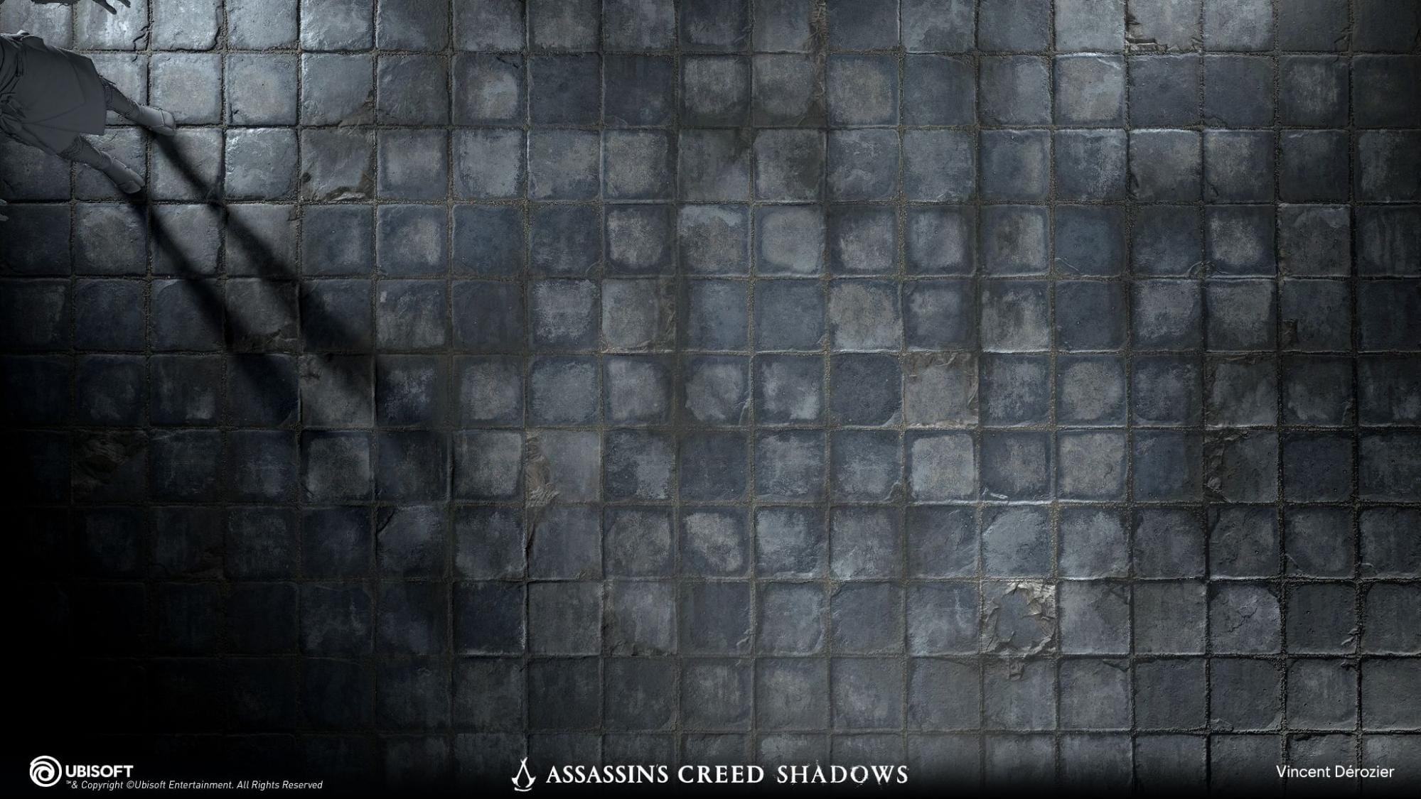 gray tile material for Assassin's Creed Shadows by Vincent Dérozier