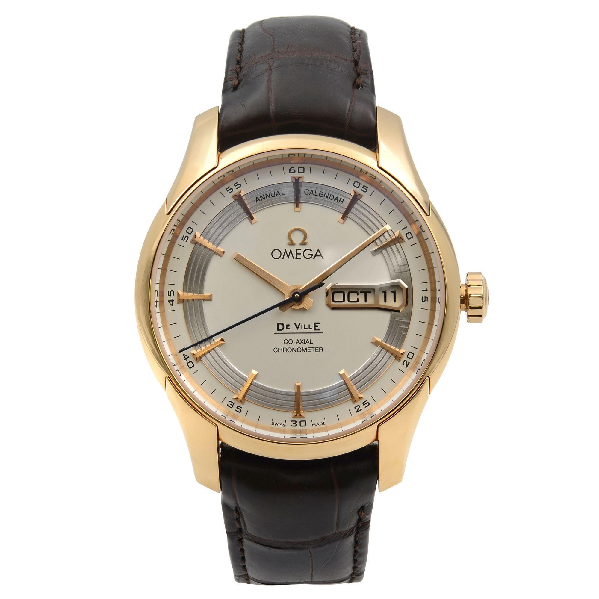 Front Full View Of OMEGA 431.63.41.22.02.001 Rose Gold Watch 