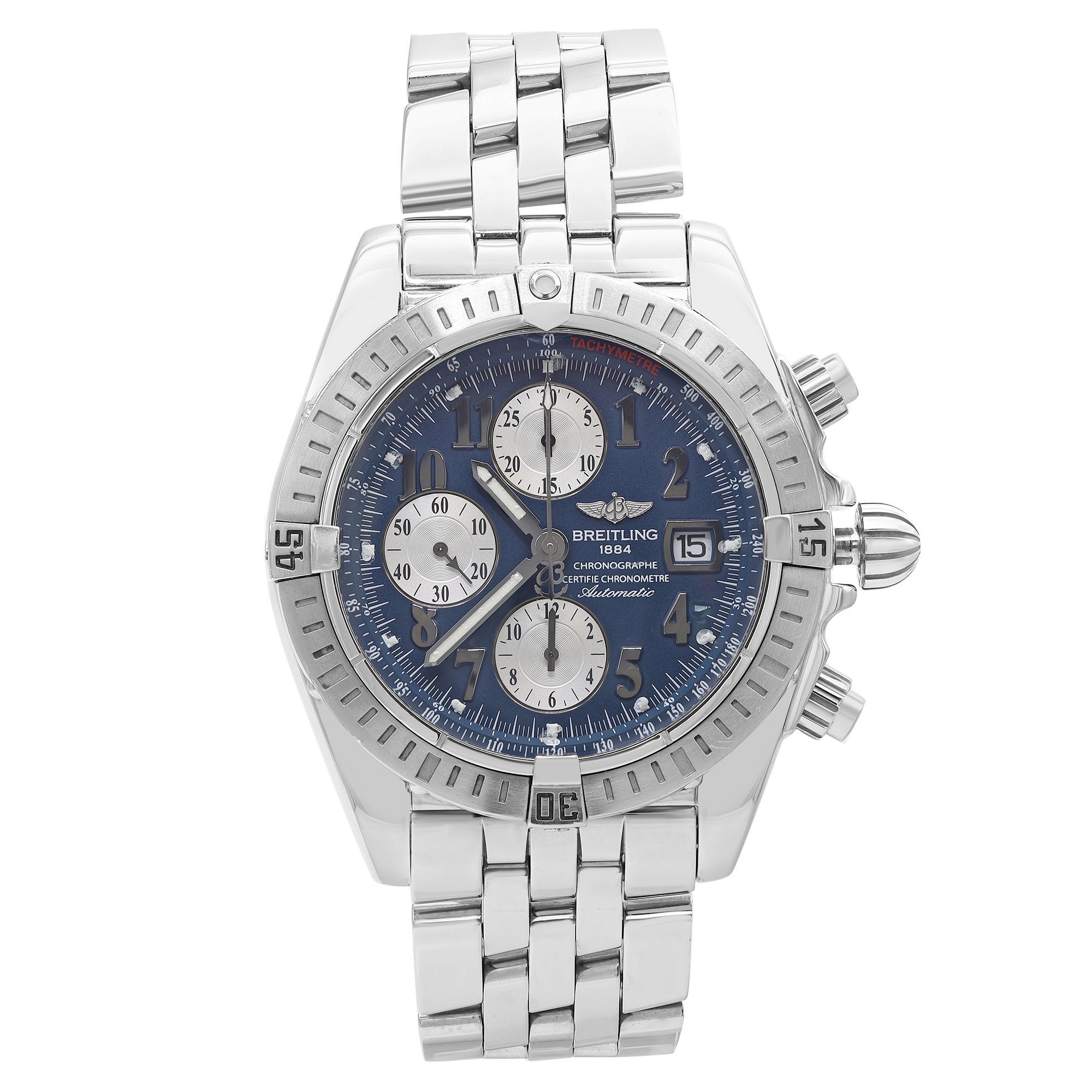 Front Full View Of Breitling A1335611/C647-357A Stainless Steel Watch 