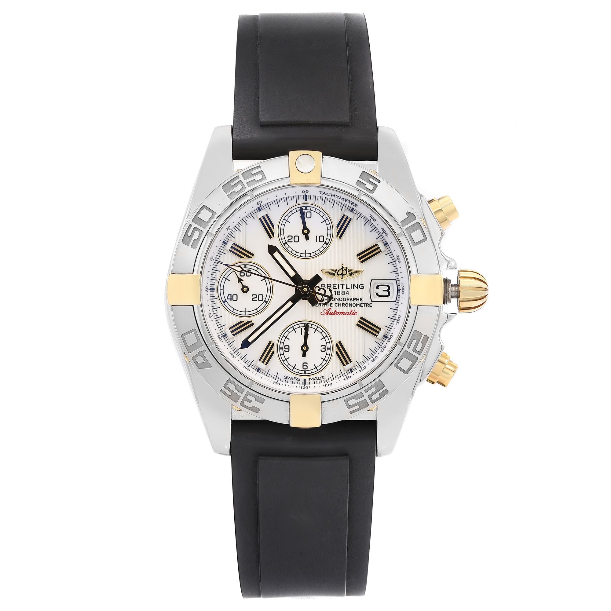 Front Full View Of Breitling B13358L2-A700BKPD Stainless Steel Watch 