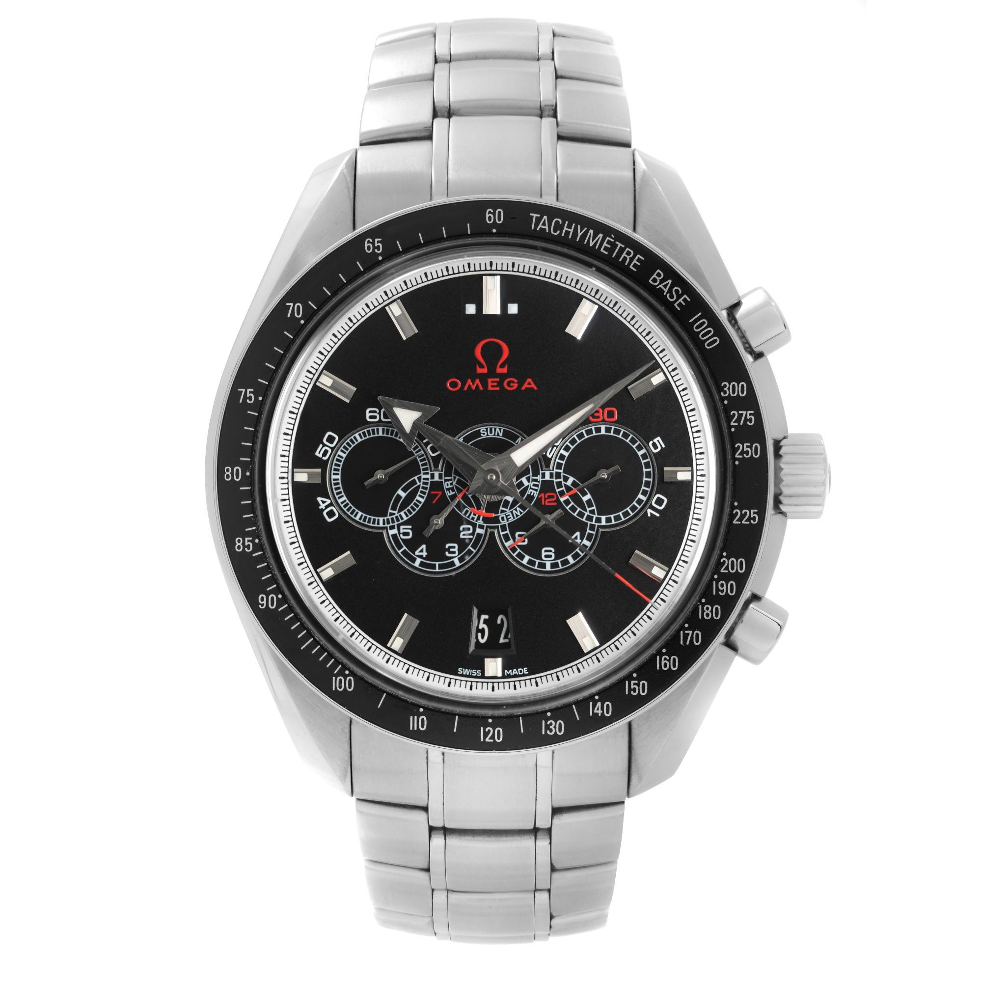Front Full View Of OMEGA 321.30.44.52.01.001 Stainless Steel Watch 