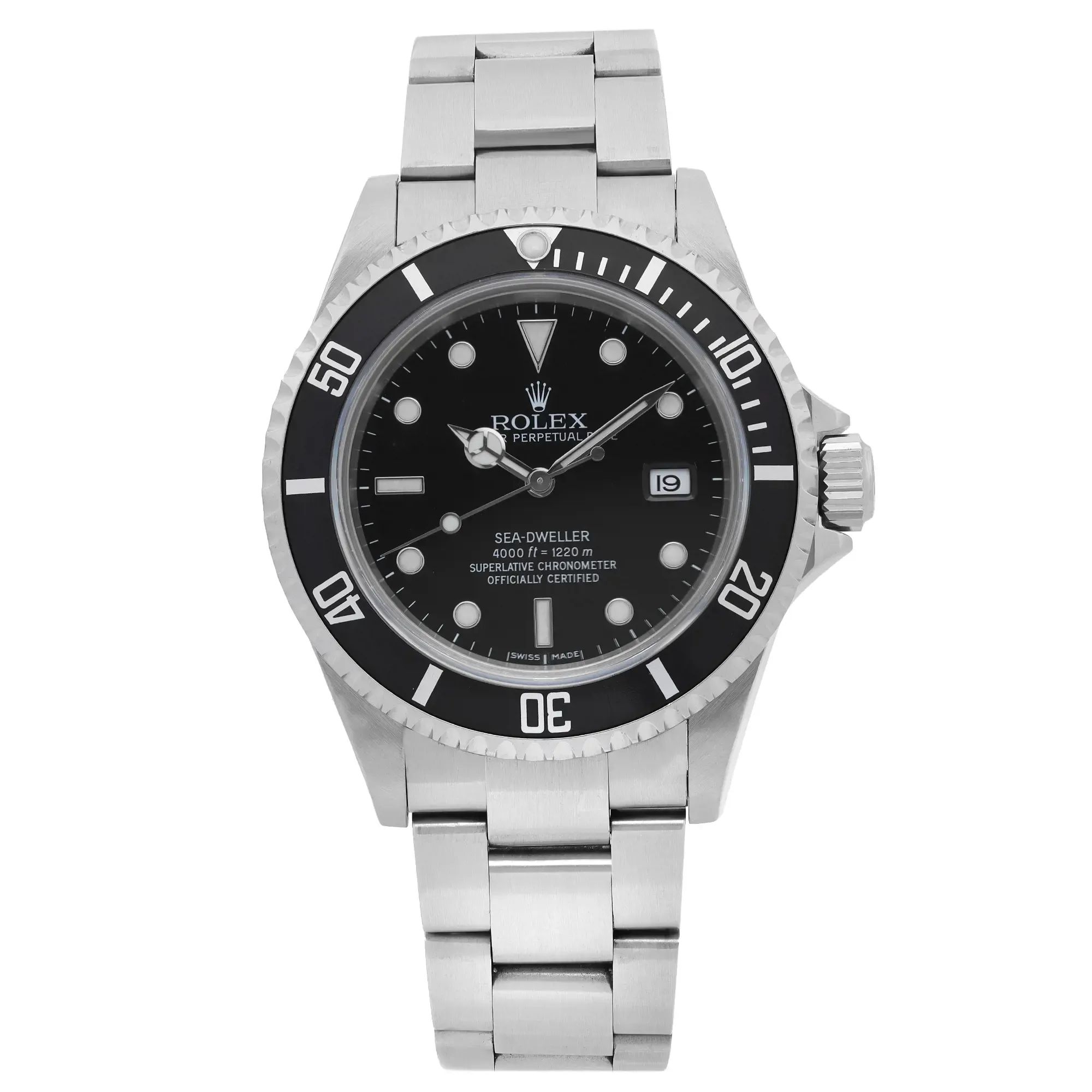 Front Full View Of Rolex 16600 Stainless Steel Watch 