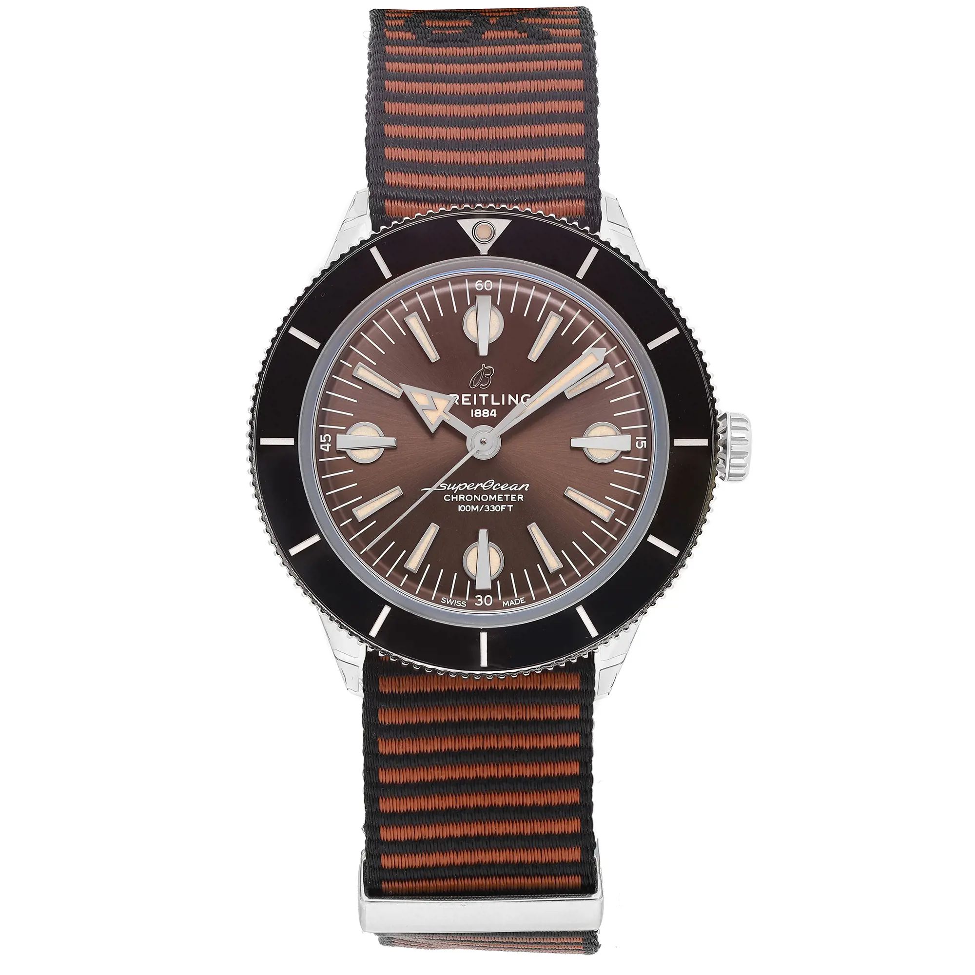 Front Full View Of Breitling A103703A1Q1W1 Stainless Steel Watch 