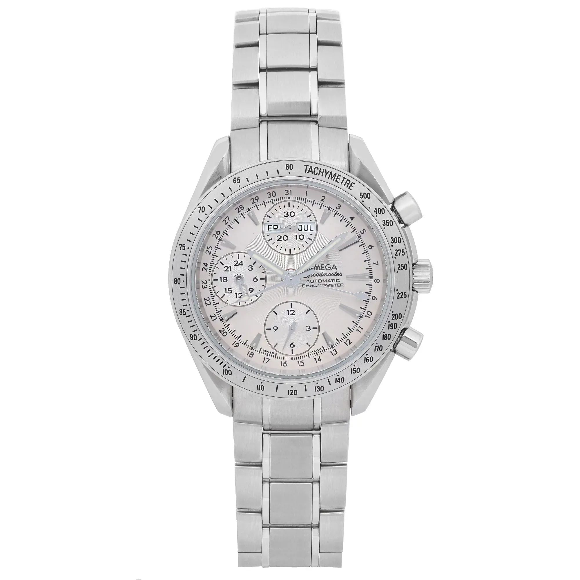 Front Full View Of OMEGA 3221.30.00 Stainless Steel Watch 