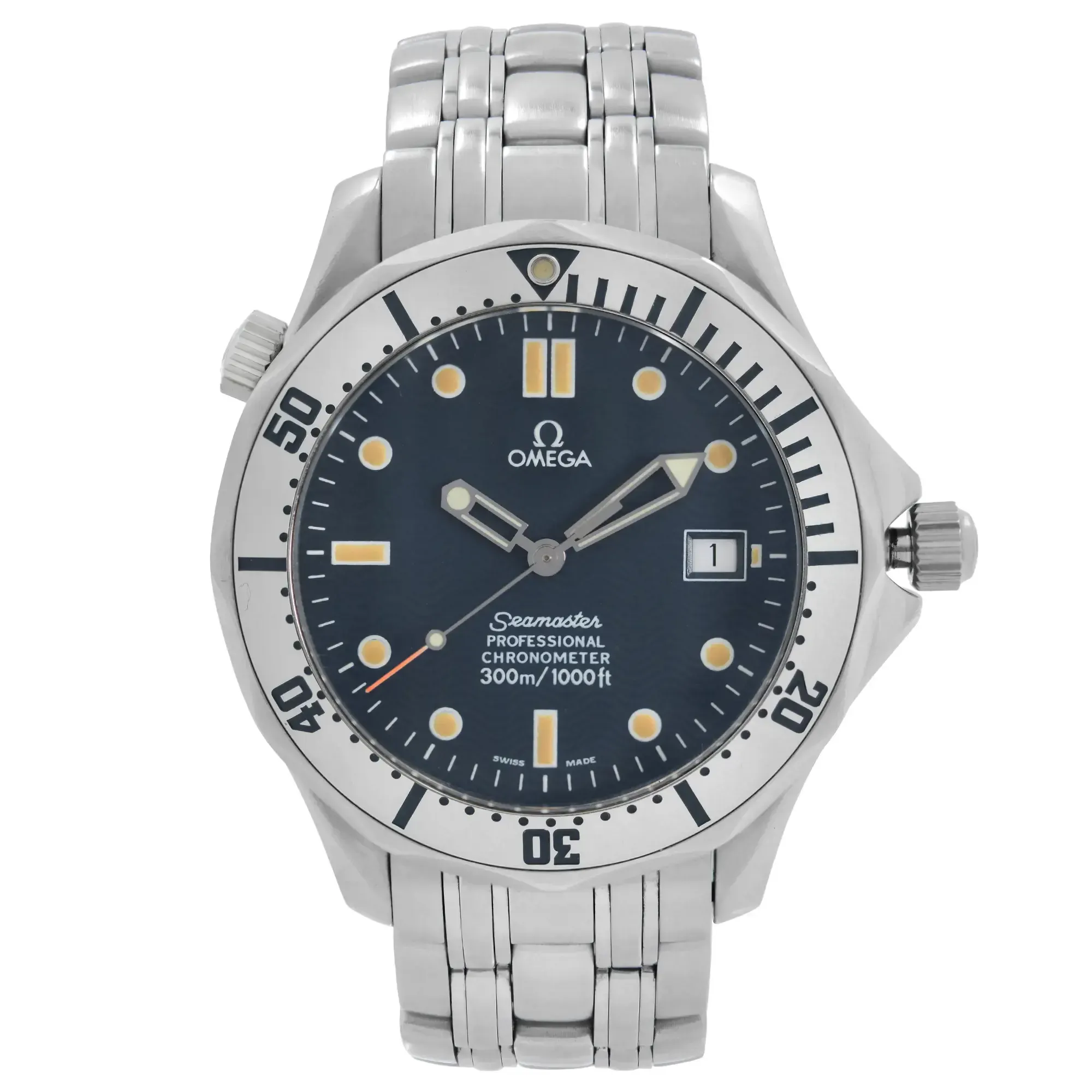 Front Full View Of OMEGA 2532.80.00 Stainless Steel Watch 