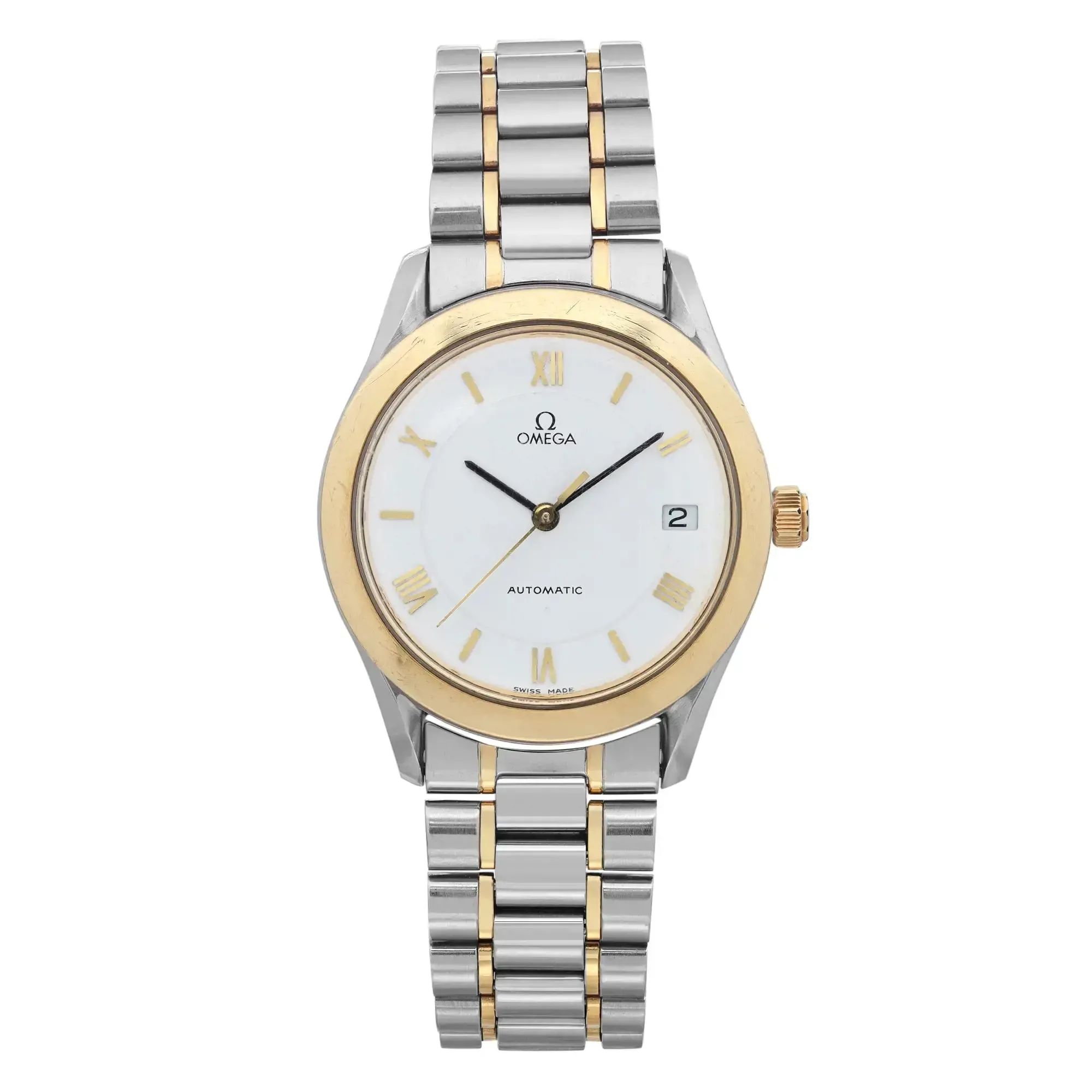Front Full View Of OMEGA 3301.20 Stainless Steel Watch 