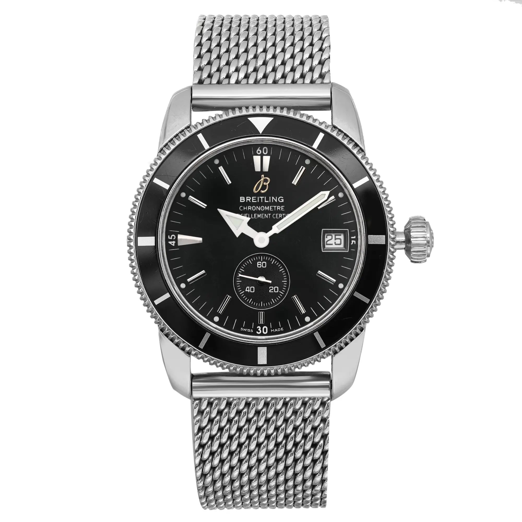 Front Full View Of Breitling A3732024.B869 Stainless Steel Watch 