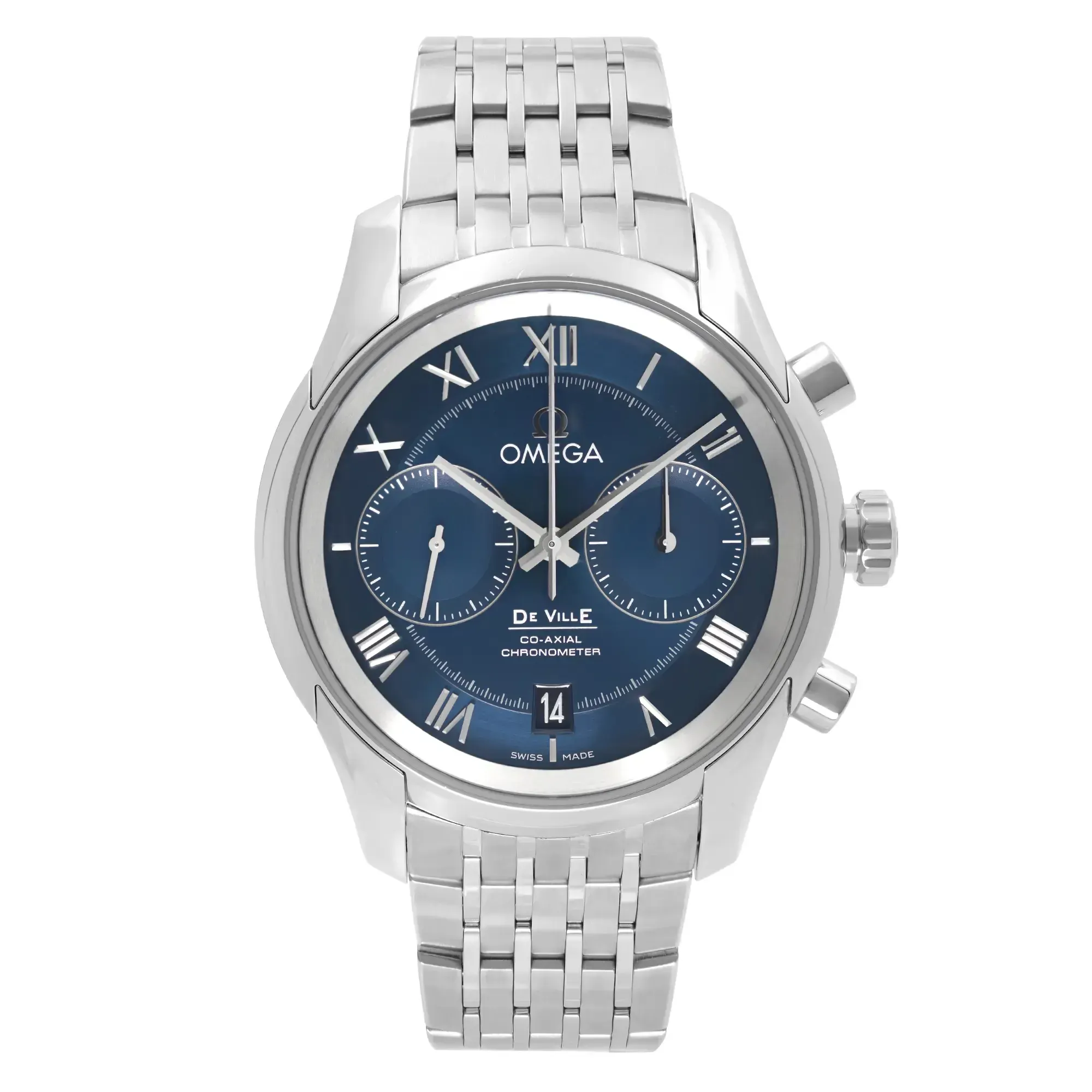 Front Full View Of OMEGA 431-10-42-51-03-001 Stainless Steel Watch 