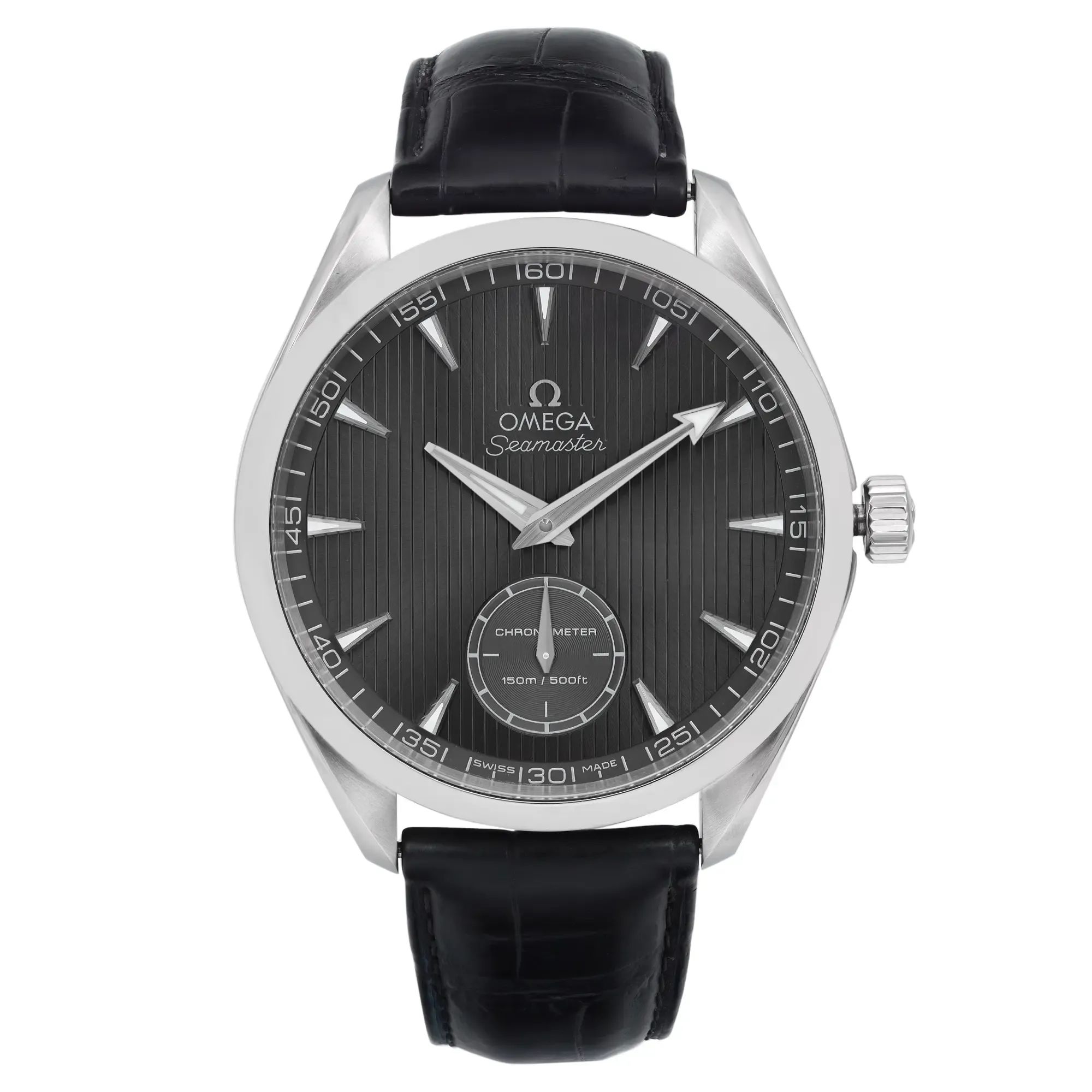 Front Full View Of OMEGA 231.13.49.10.06.001 Stainless Steel Watch 