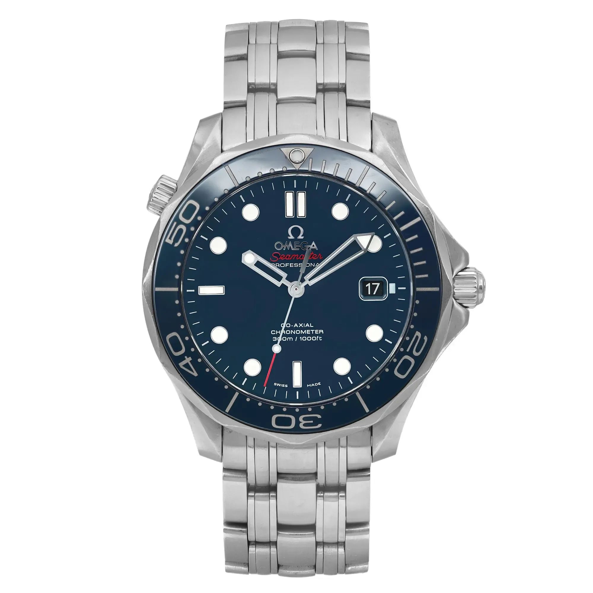 Front Full View Of OMEGA 212.30.41.20.03.001 Stainless Steel Watch 