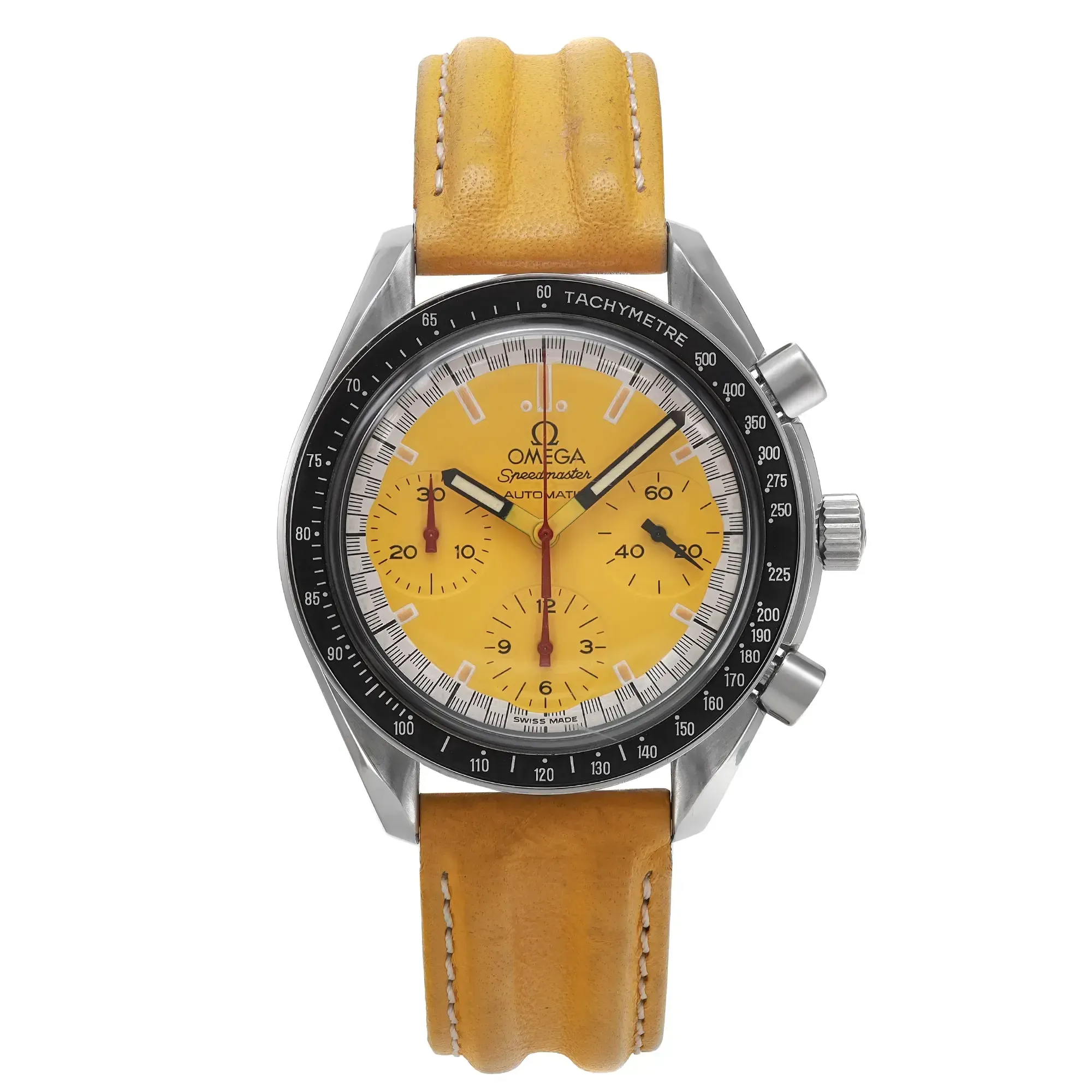 Front Full View Of OMEGA 3810.12.40 Stainless Steel Watch 