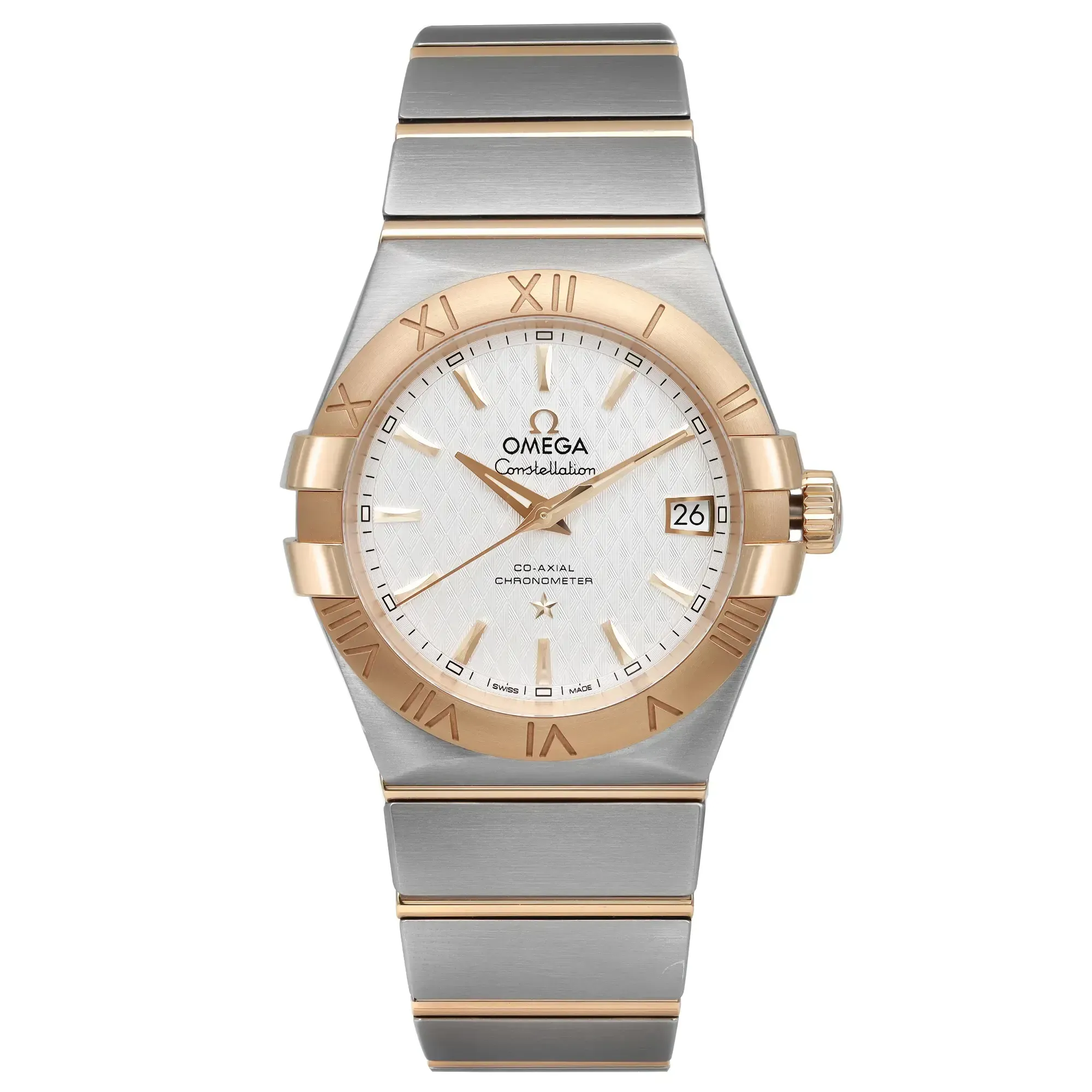 Front Full View Of OMEGA 123.20.35.20.02.006 Stainless Steel Watch 