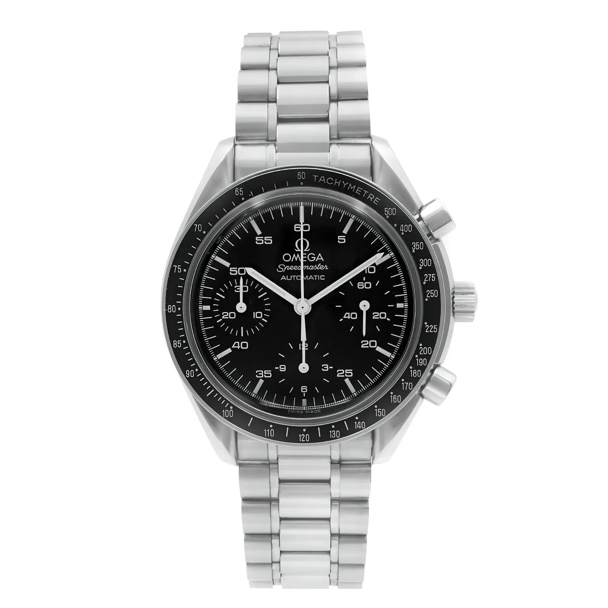 Front Full View Of OMEGA 3510.50.00 Stainless Steel Watch 
