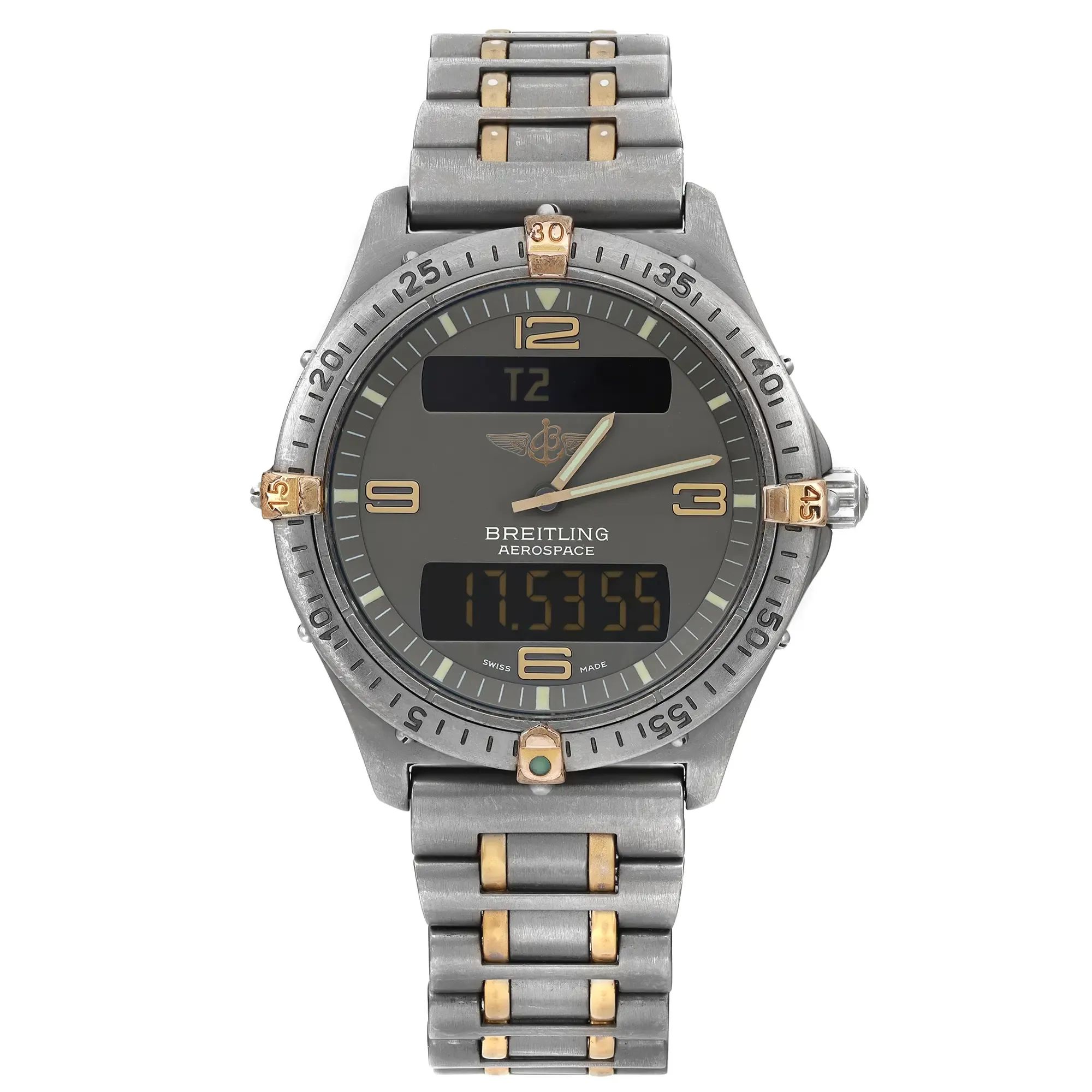 Front Full View Of Breitling F560622 Titanium Watch 