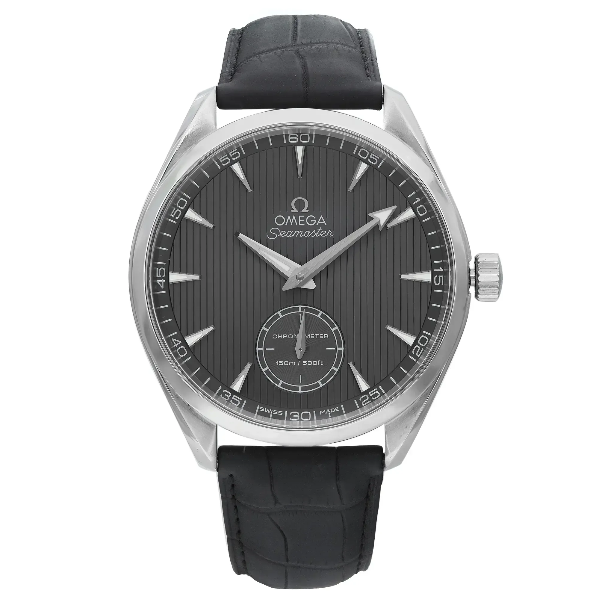 Front Full View Of OMEGA 231.13.49.10.06.001 Stainless Steel Watch 