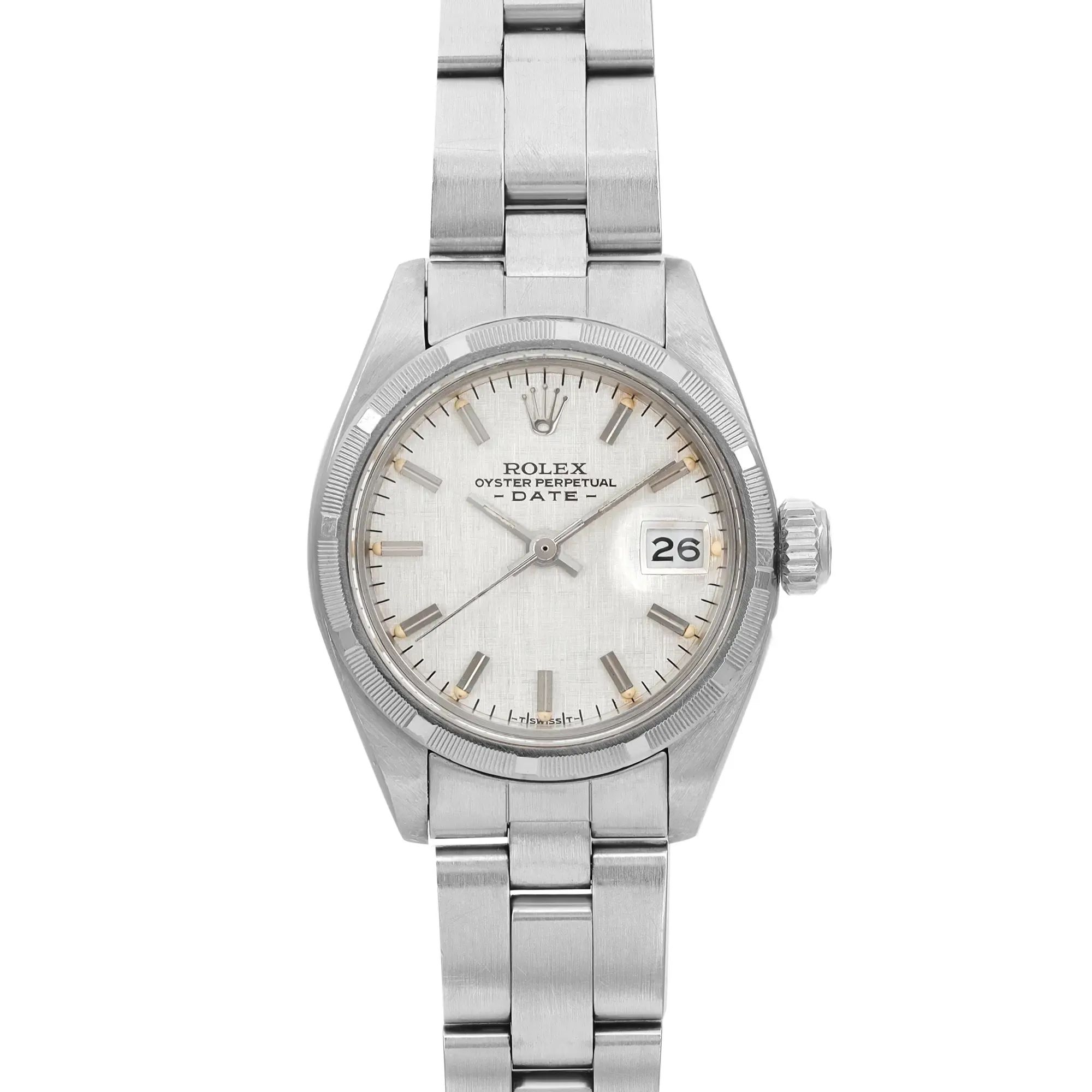 Front Full View Of Rolex 6919 Stainless Steel Watch 