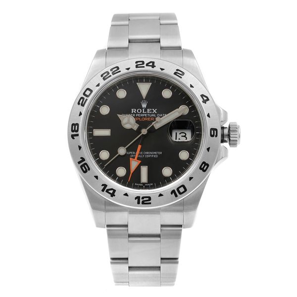 Front Full View Of Rolex 216570 Stainless Steel Watch 