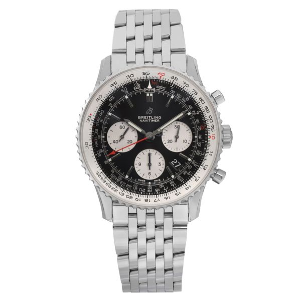 Front Full View Of Breitling AB0121211B1A1 Stainless Steel Watch 