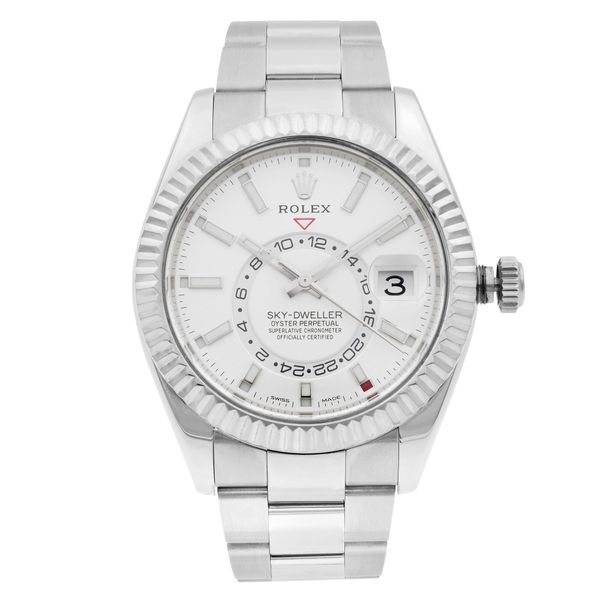 Front Full View Of Rolex 326934 Stainless Steel Watch 