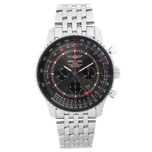 Front Full View Of Breitling AB04413A/F573-453A Stainless Steel Watch 