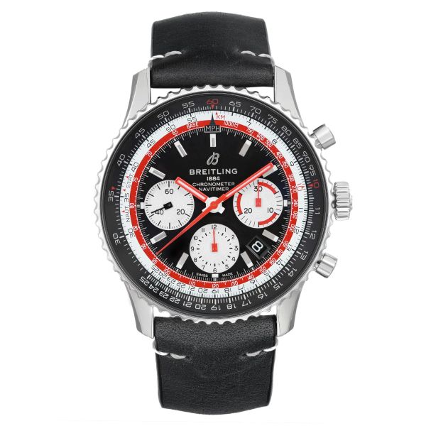 Front Full View Of Breitling AB0121 Stainless Steel Watch 