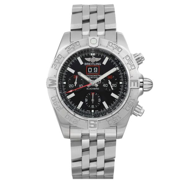 Front Full View Of Breitling A44360 Stainless Steel Watch 