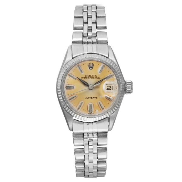 Front Full View Of Rolex 6517 Stainless Steel Watch 