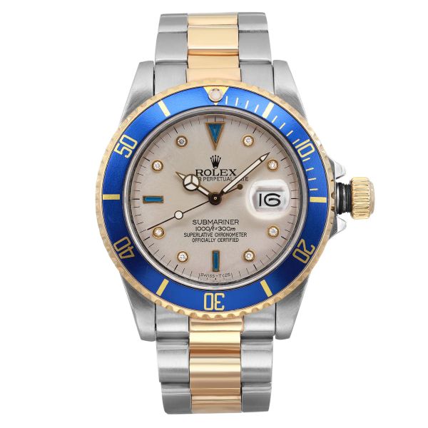 Front Full View Of Rolex 16803 Stainless Steel Watch 