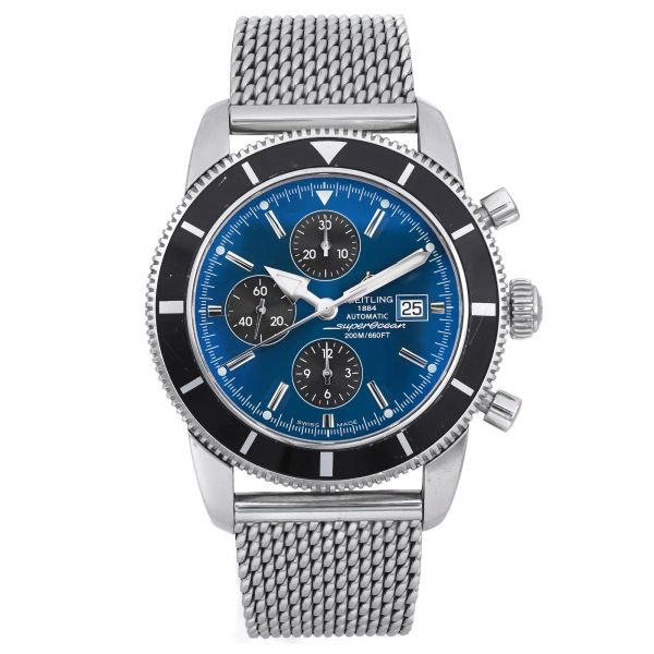 Front Full View Of Breitling A13320 Stainless Steel Watch 