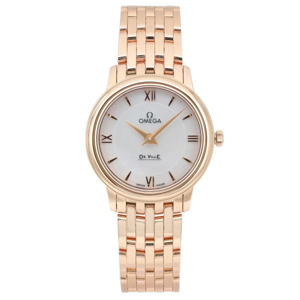 Front Full View Of OMEGA 424.50.27.60.05.002 Rose Gold Watch 