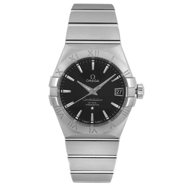 Front Full View Of OMEGA 123.10.38.21.01.001 Stainless Steel Watch 