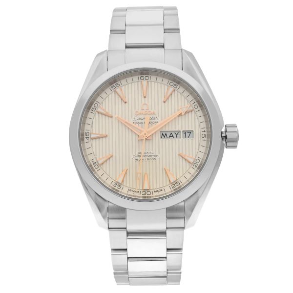 Front Full View Of OMEGA 231.10.39.22.02.001 Stainless Steel Watch 