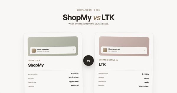 ShopMy vs LTK: Which Affiliate Platform Is Right for You? (2026 Guide)