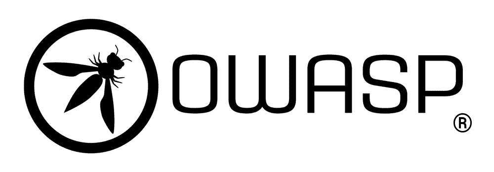 Official OWASP logo representing open web application security project standards.