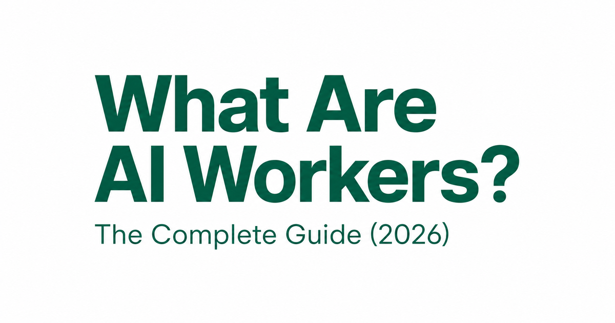 What Are AI Workers? Visual showing AI workers as autonomous digital employees