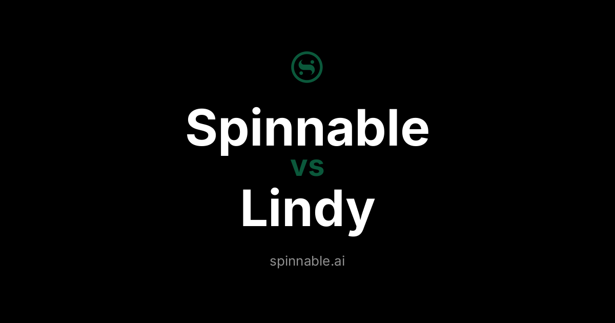 Spinnable vs Lindy comparison - AI Worker vs AI Agent Builder 2026