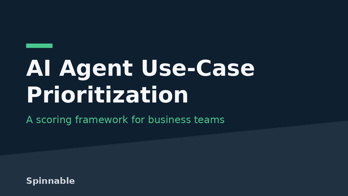2x2 matrix diagram showing AI agent use case prioritization across feasibility and business value.