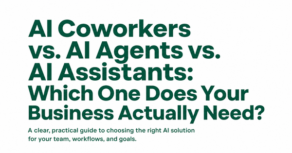 AI Coworkers vs. AI Agents vs. AI Assistants: Which One Does Your Business Actually Need?