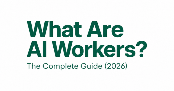 What Are AI Workers? Visual showing AI workers as autonomous digital employees