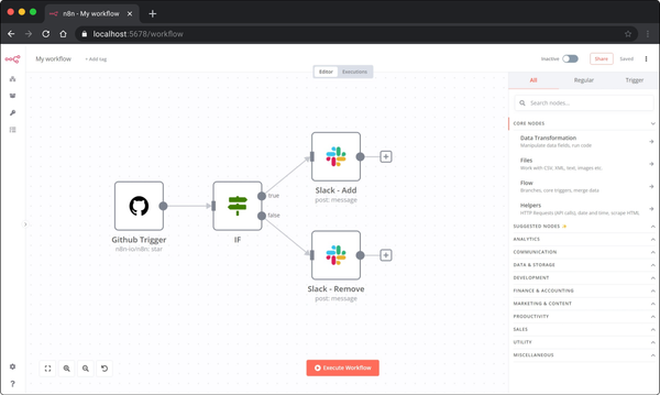 Architectural comparison of node-based trigger graphs versus persistent AI workforce dashboards.
