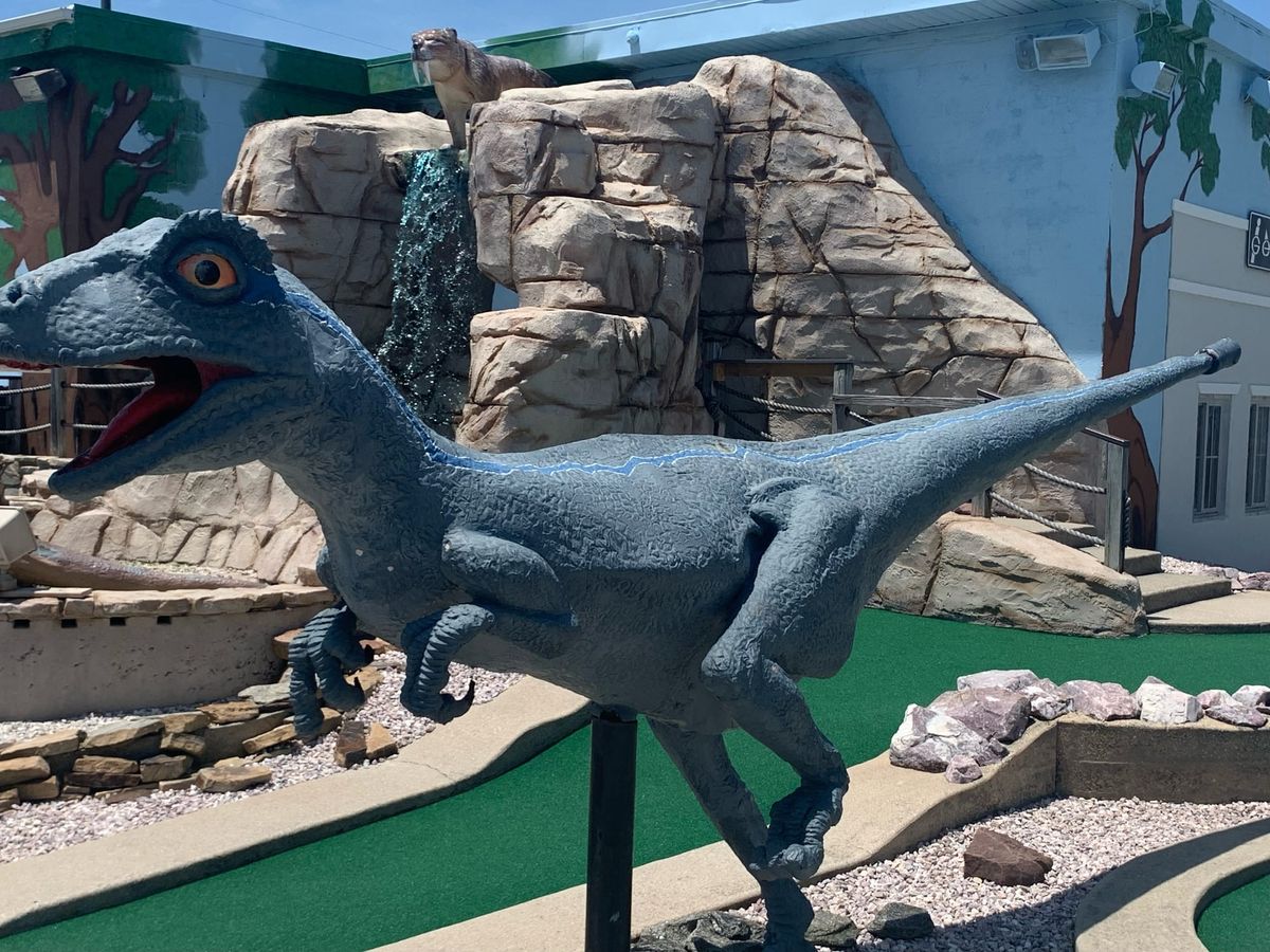 Dinosaur at the Jurassic Adventure Golf course