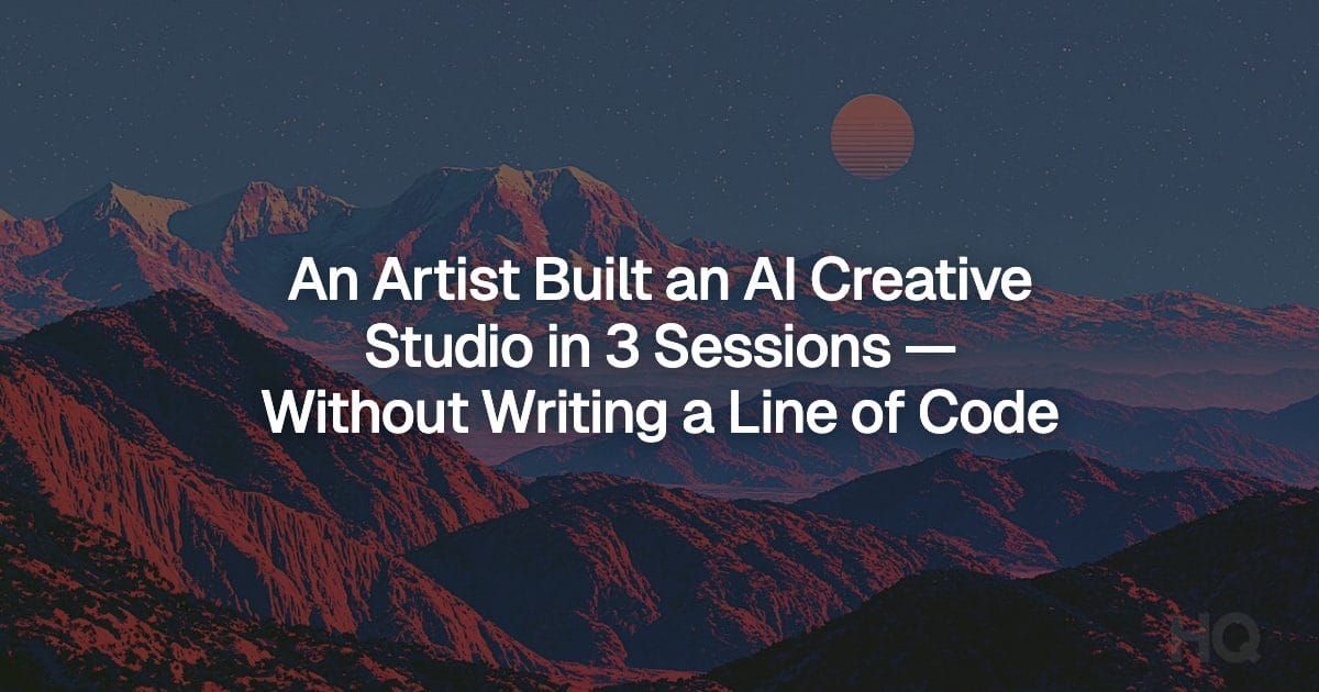 Abstract artwork for the creative studio AI case study