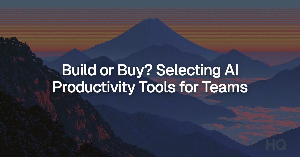 Build or Buy? Selecting AI Productivity Tools for Teams