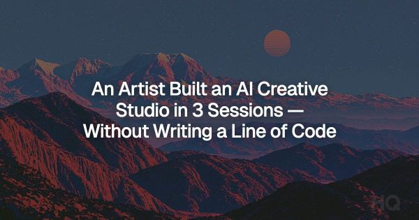 Abstract artwork for the creative studio AI case study