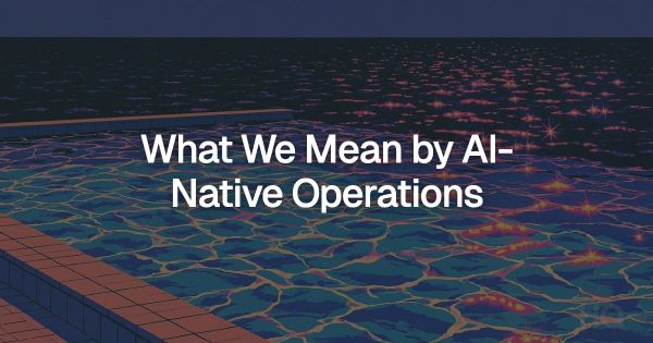 Abstract artwork for an article on AI-native operations