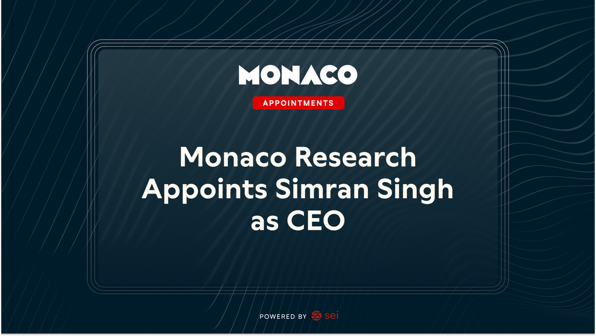 Monaco Research Names Ex-Goldman Sachs, GSR Trading Executive Simran Singh as Chief Executive Officer