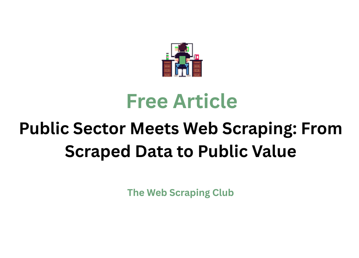 Public Sector Meets Web Scraping: From Scraped Data to Public Value