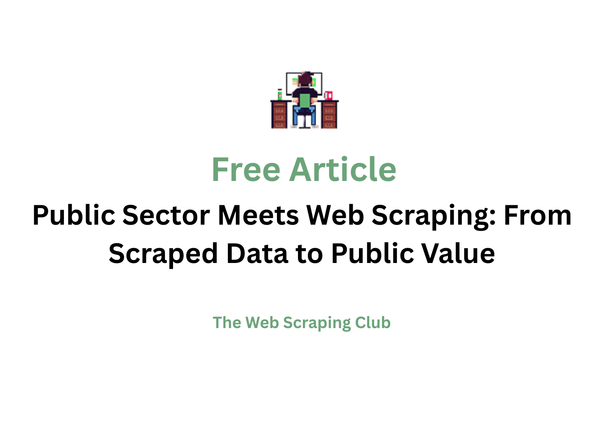 Public Sector Meets Web Scraping: From Scraped Data to Public Value