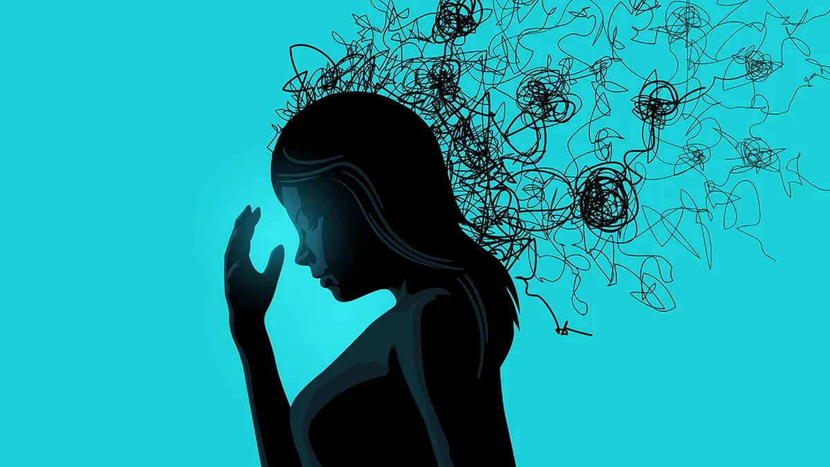 overwhelmed woman silhouette